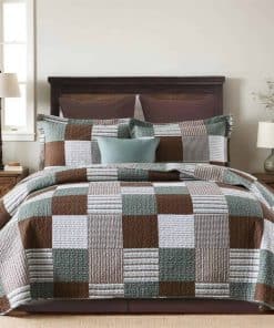 Juego de Edredón a Cuadros King Size KALOOLA, Set de Ropa