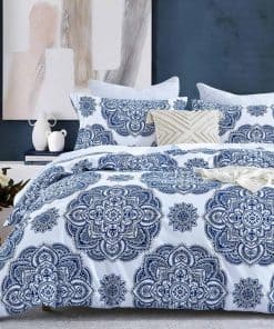 Y-PLWOMEN Funda de Edredón Azul Tamaño King - Funda de