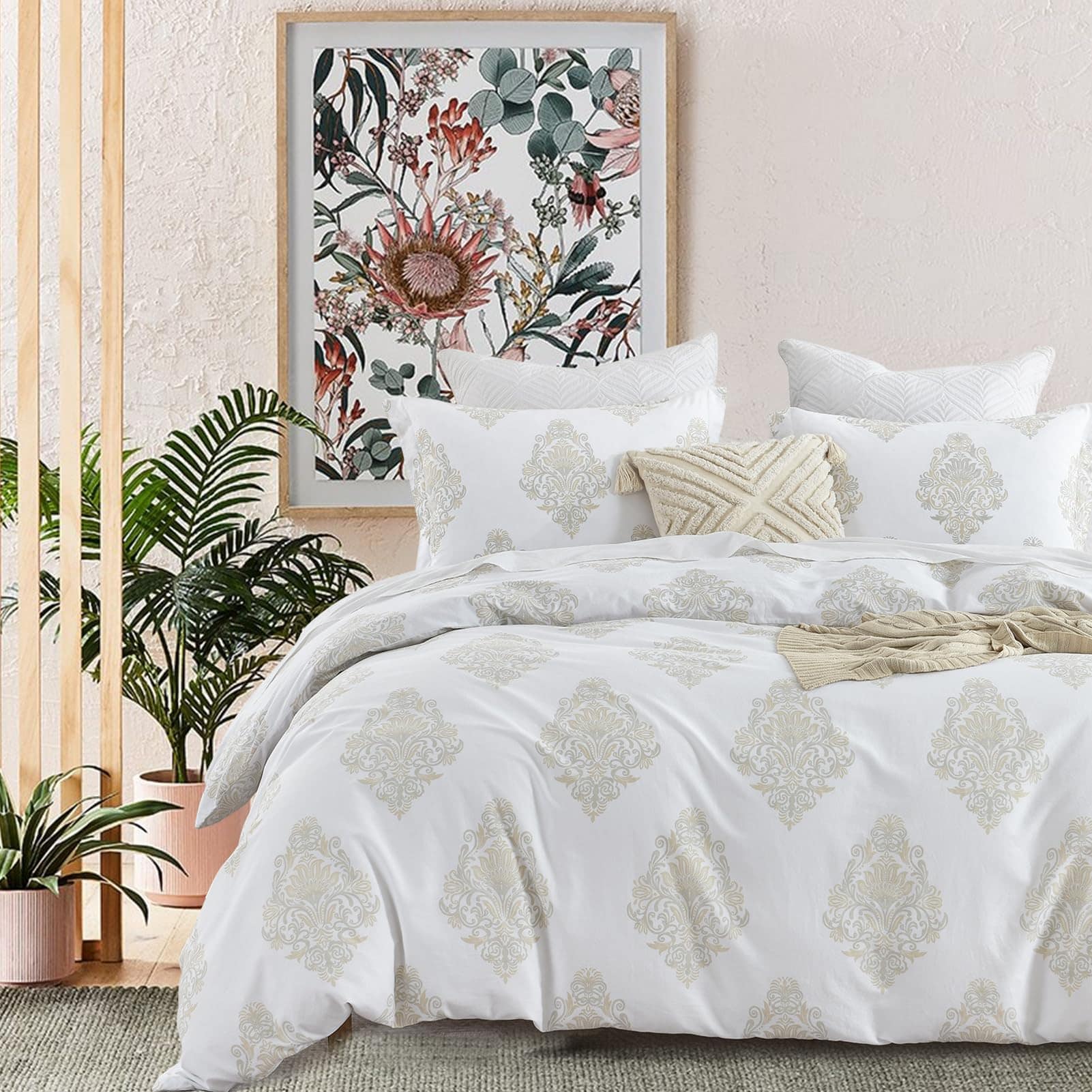 Juego de Funda Nórdica King Y-PLWOMEN - 100% Algodón Juego