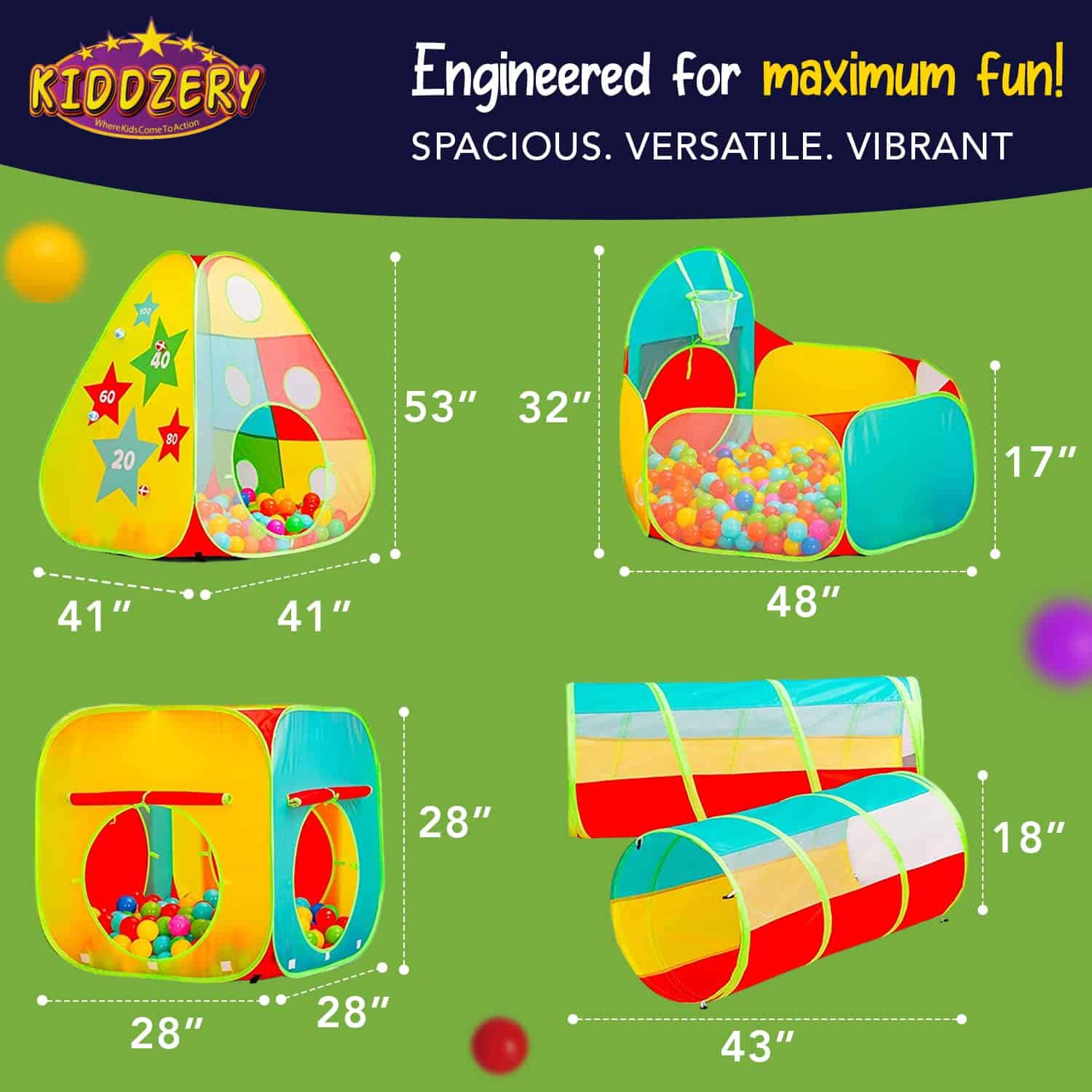 Tienda de Juego de Pelotas para Niños - Incluye Bolas para - Imagen 4