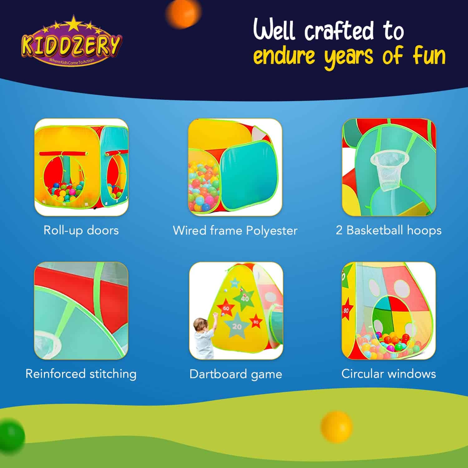 Tienda de Juego de Pelotas para Niños - Incluye Bolas para - Imagen 5