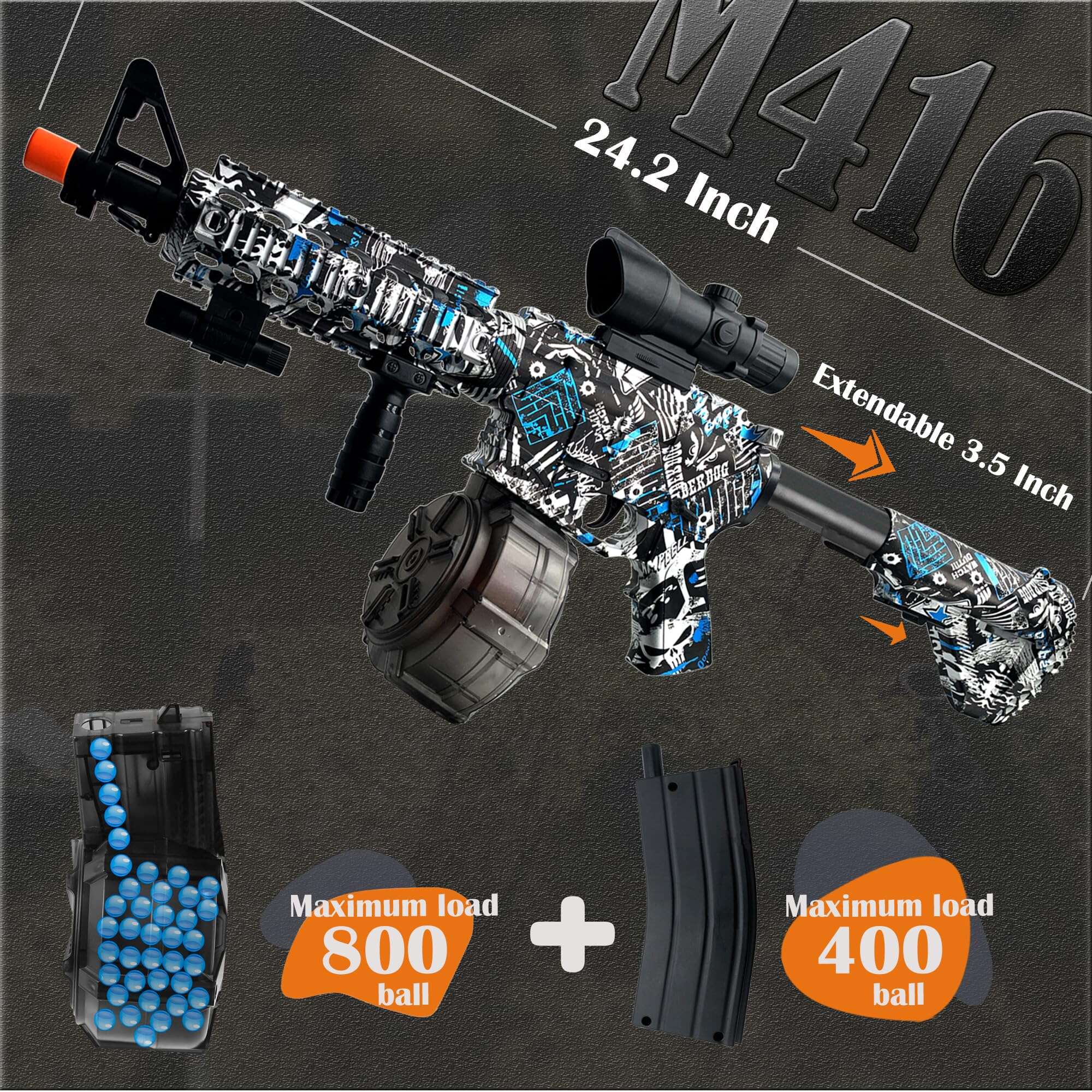 ZoffyFabrizio Pistola lanzadora de bolas de gel de espuma, - Imagen 5