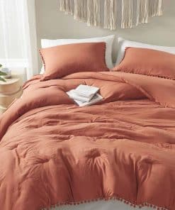 Juego de ropa de cama King Codi Terracota Boho, Edredón