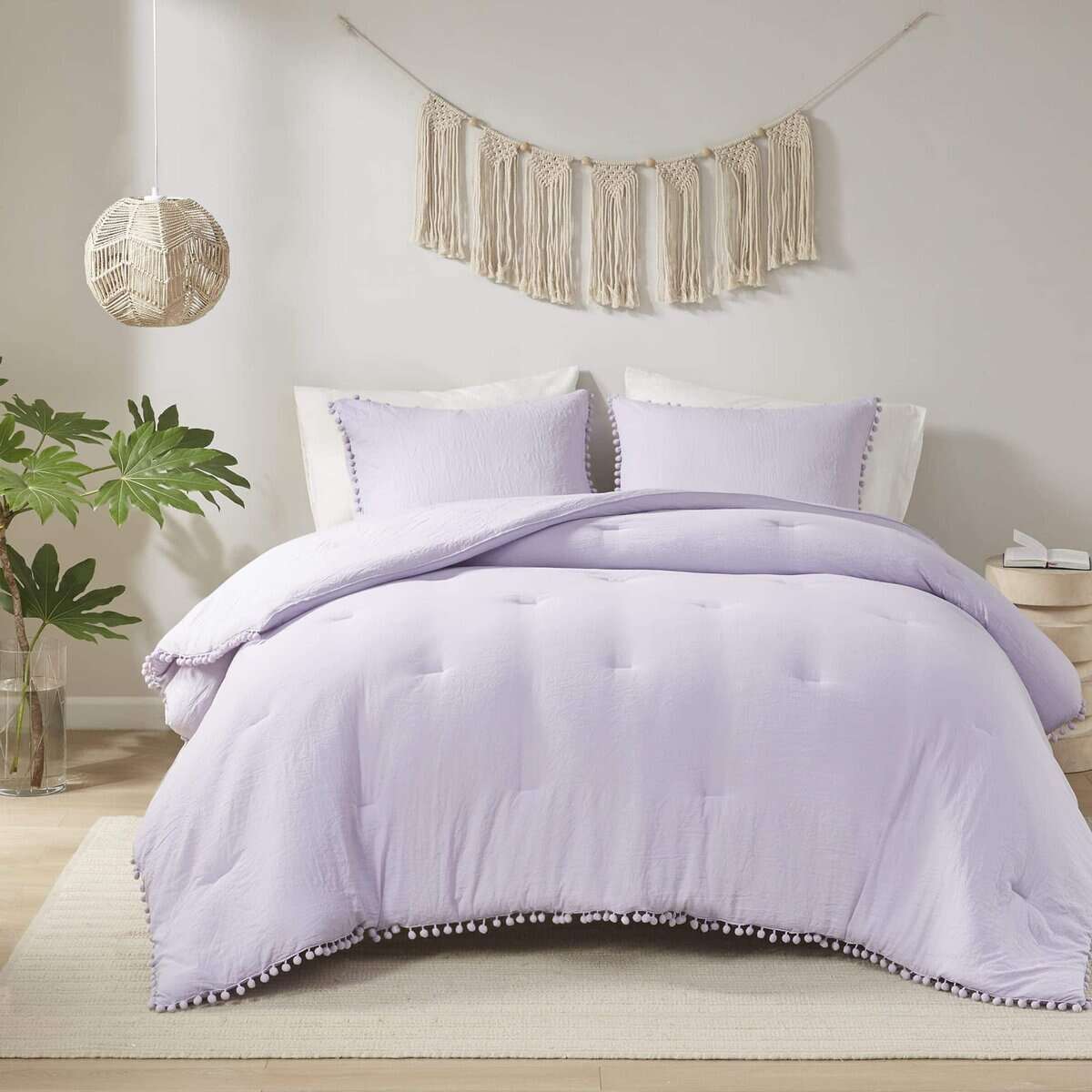 Juego de cama Codi Lavanda Púrpura Boho King, Diseño de - Imagen 9