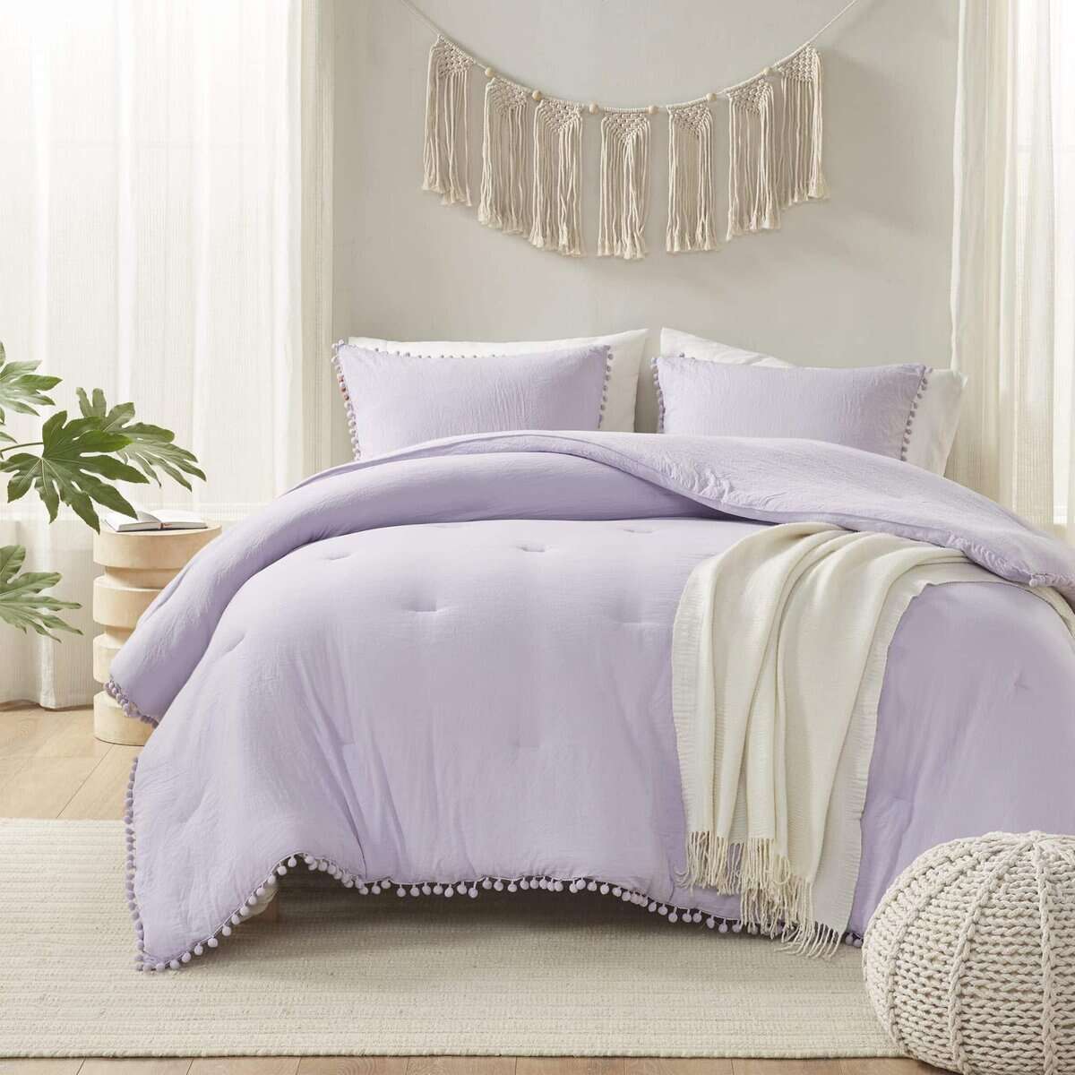 Juego de cama Codi Lavanda Púrpura Boho King, Diseño de - Imagen 3