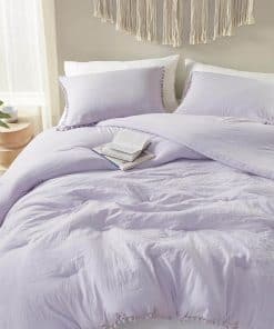 Juego de cama Codi Lavanda Púrpura Boho King, Diseño de