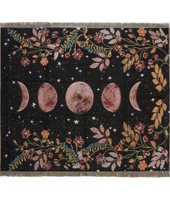 Manta de Boho Reversible de Algodón Tejido Double Sided de