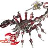 Rompecabezas de Metal 3D Escorpión Rojo para Adultos, Kits