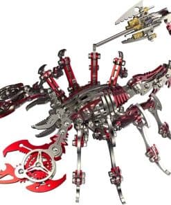 Rompecabezas de Metal 3D Escorpión Rojo para Adultos, Kits