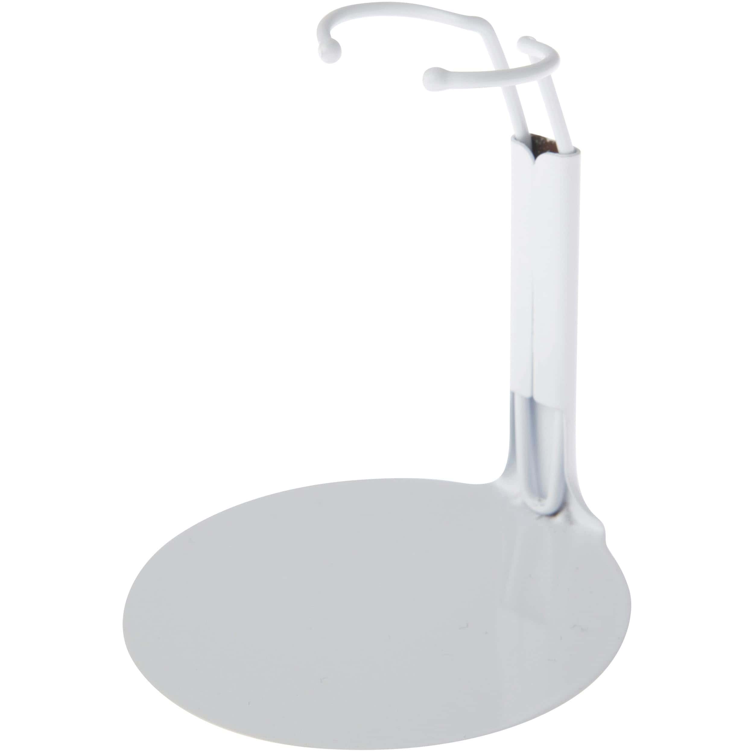 Soporte de figura de acción ajustable blanco Plymor
