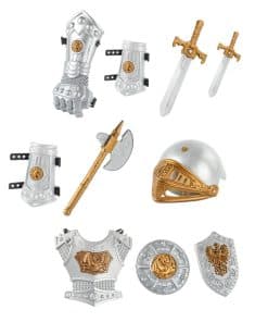 Conjunto de 1 armadura de caballero y espada para jugar