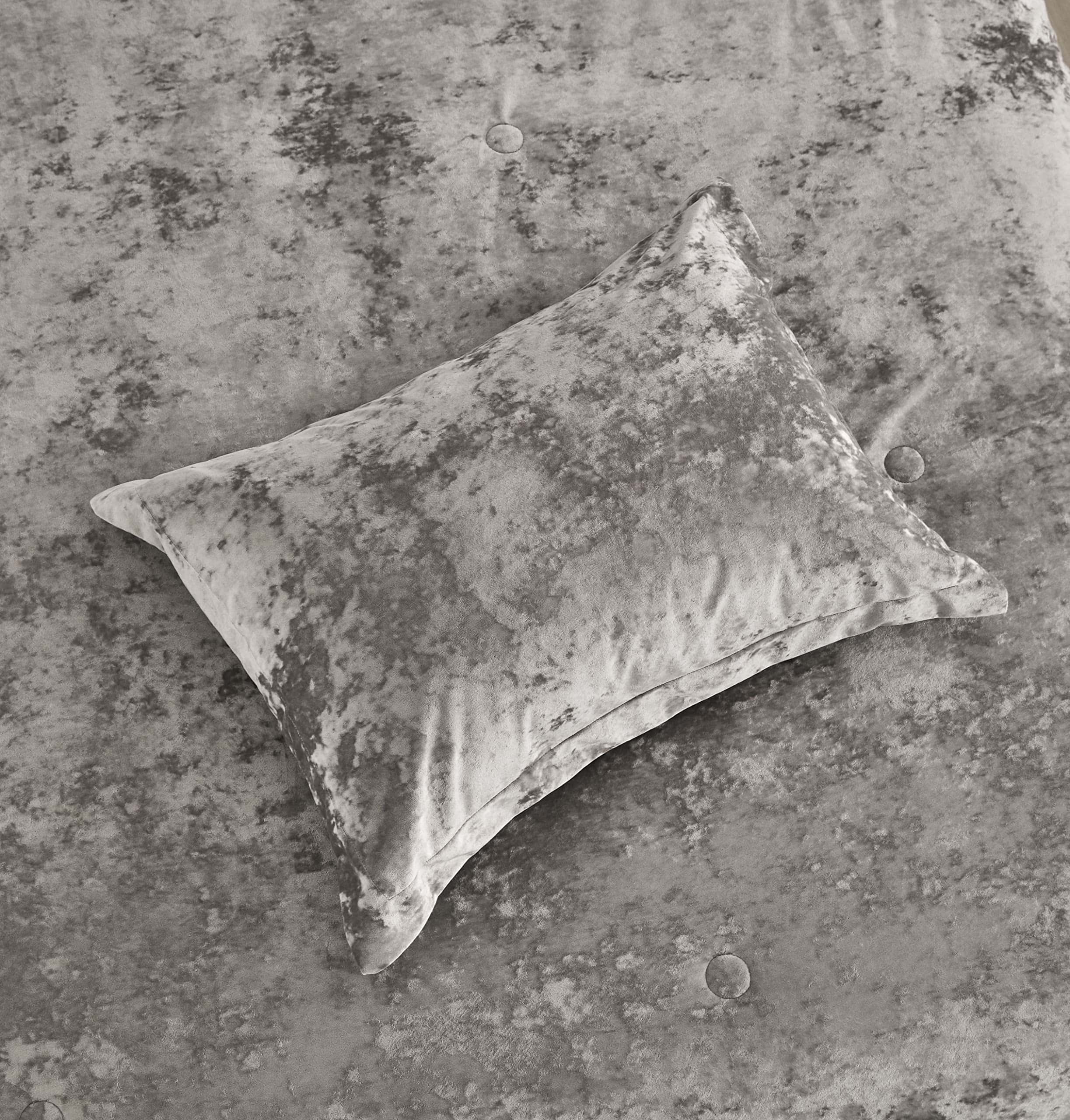 Juego de Edredón de Terciopelo Lux 3 Piezas en Gris Peltre - Imagen 5