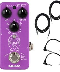 Pedal de Efectos de Guitarra NUX Edge Delay con 2 Cables de