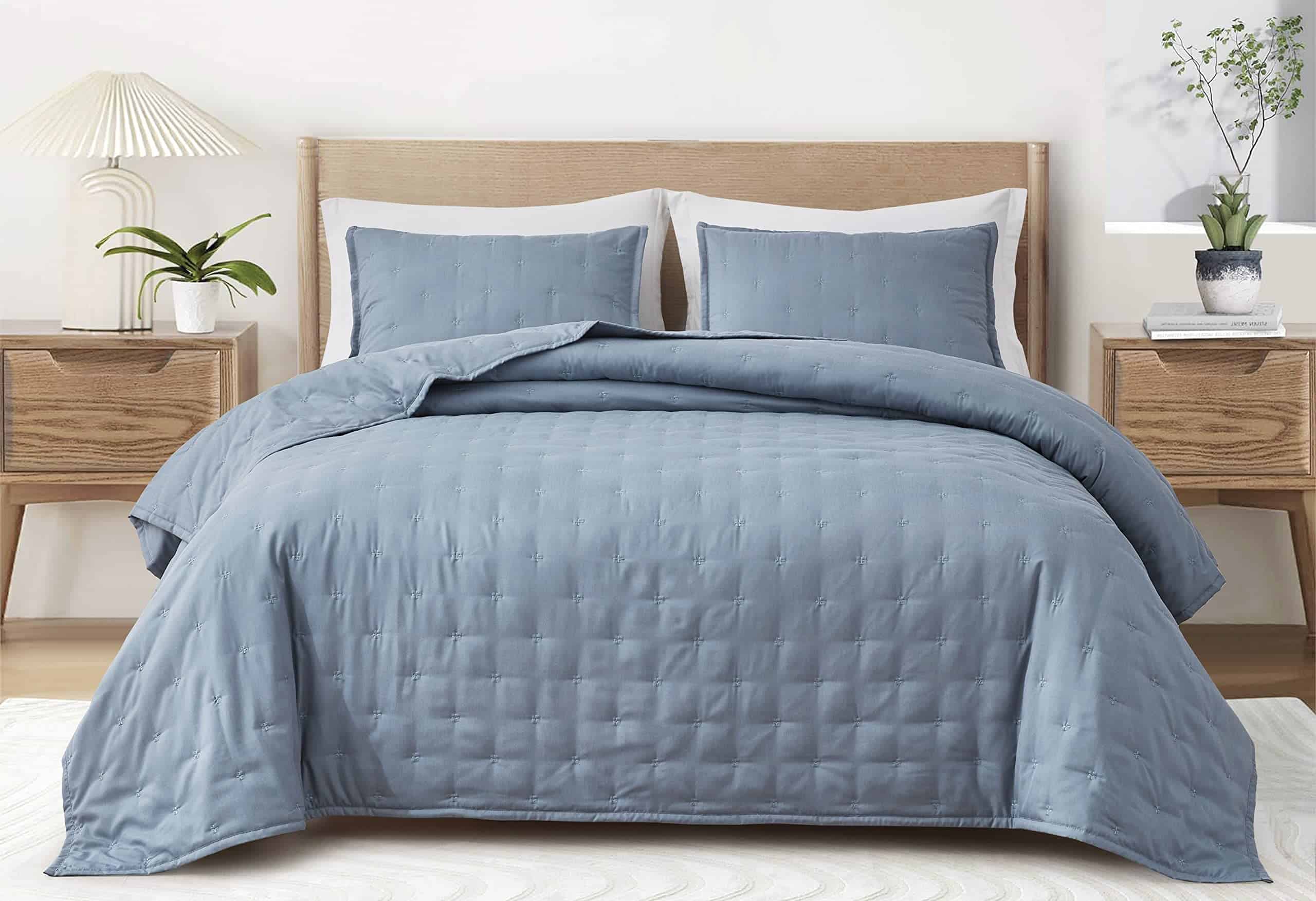 Set de Cubrecama Acolchado Chezmoi Collection Milo de 3