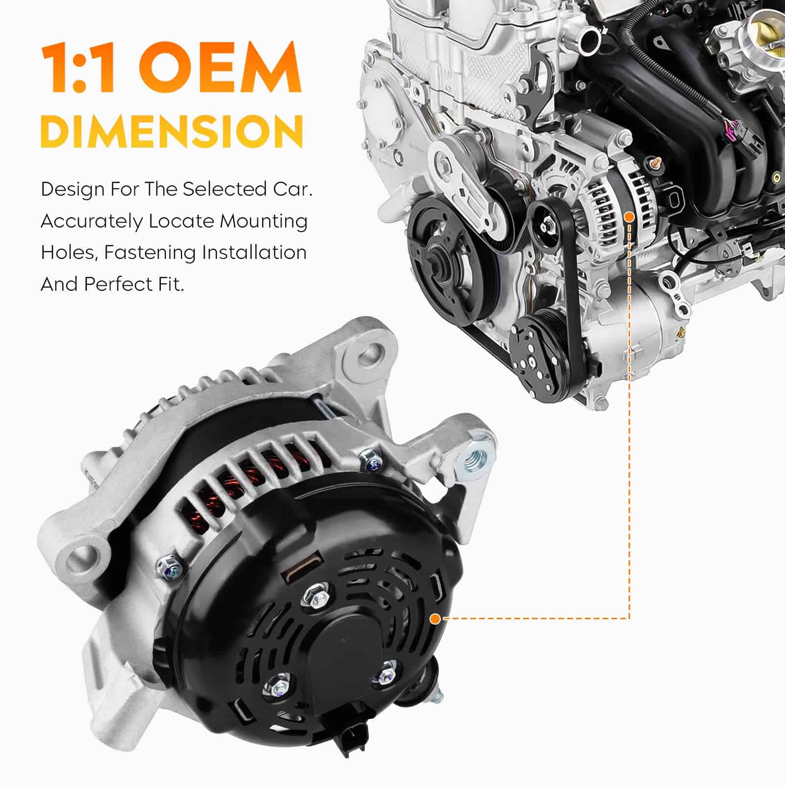 Alternador Compatible con Jeep Liberty 3.7L V6 2010 2011 - Imagen 4
