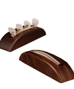 Porta Púas para Guitarra WANLIAN, Porta Púas de Madera para