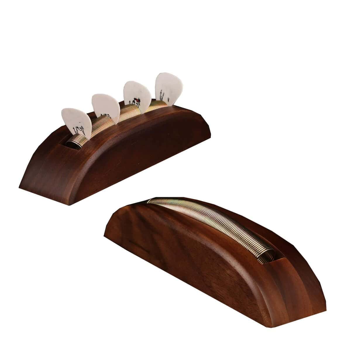 Porta Púas para Guitarra WANLIAN, Porta Púas de Madera para