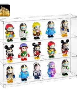 Vitrina de Acrílico Transparente Naconmlet con Luz LED para