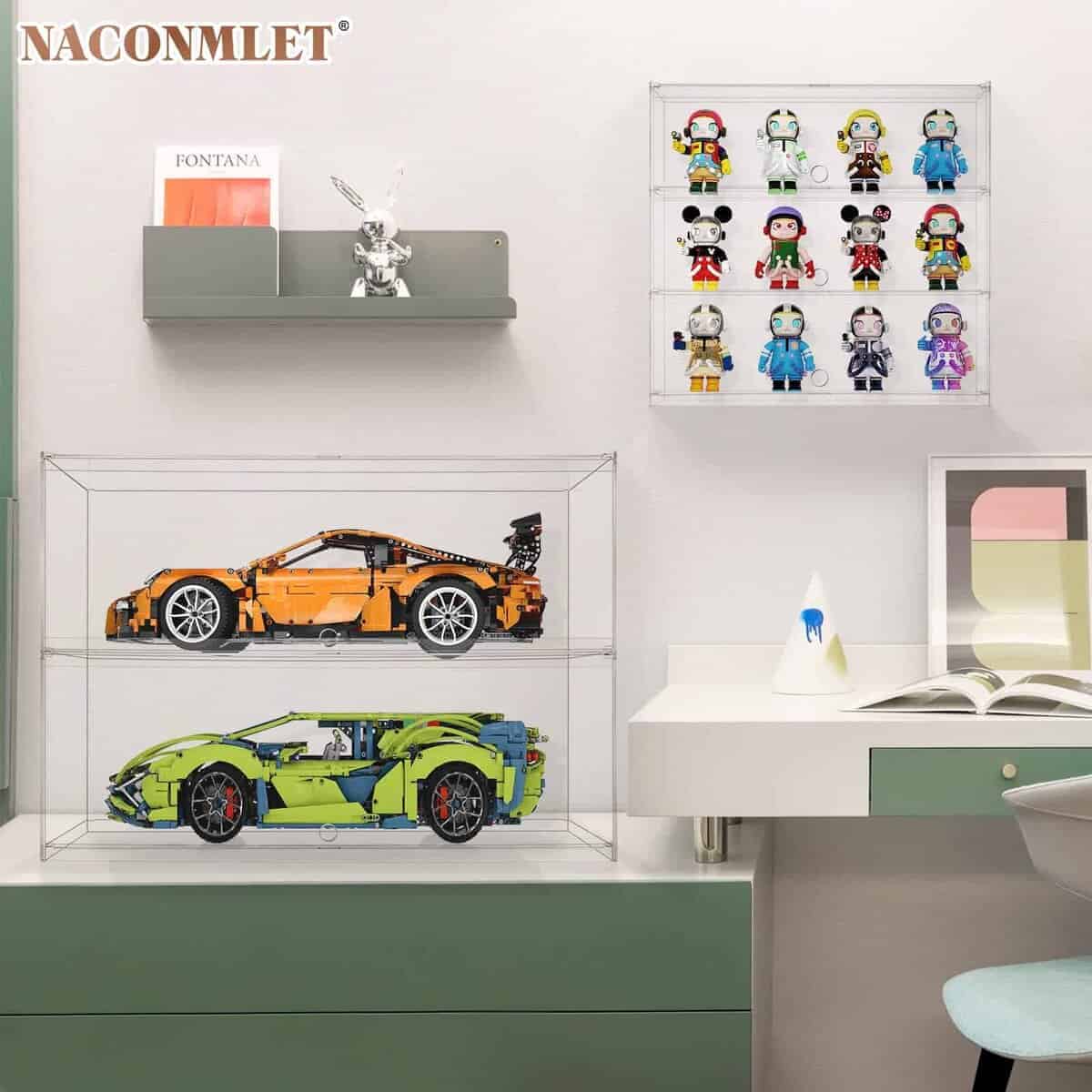 Vitrina de Acrílico Transparente Naconmlet con Luz LED para - Imagen 7