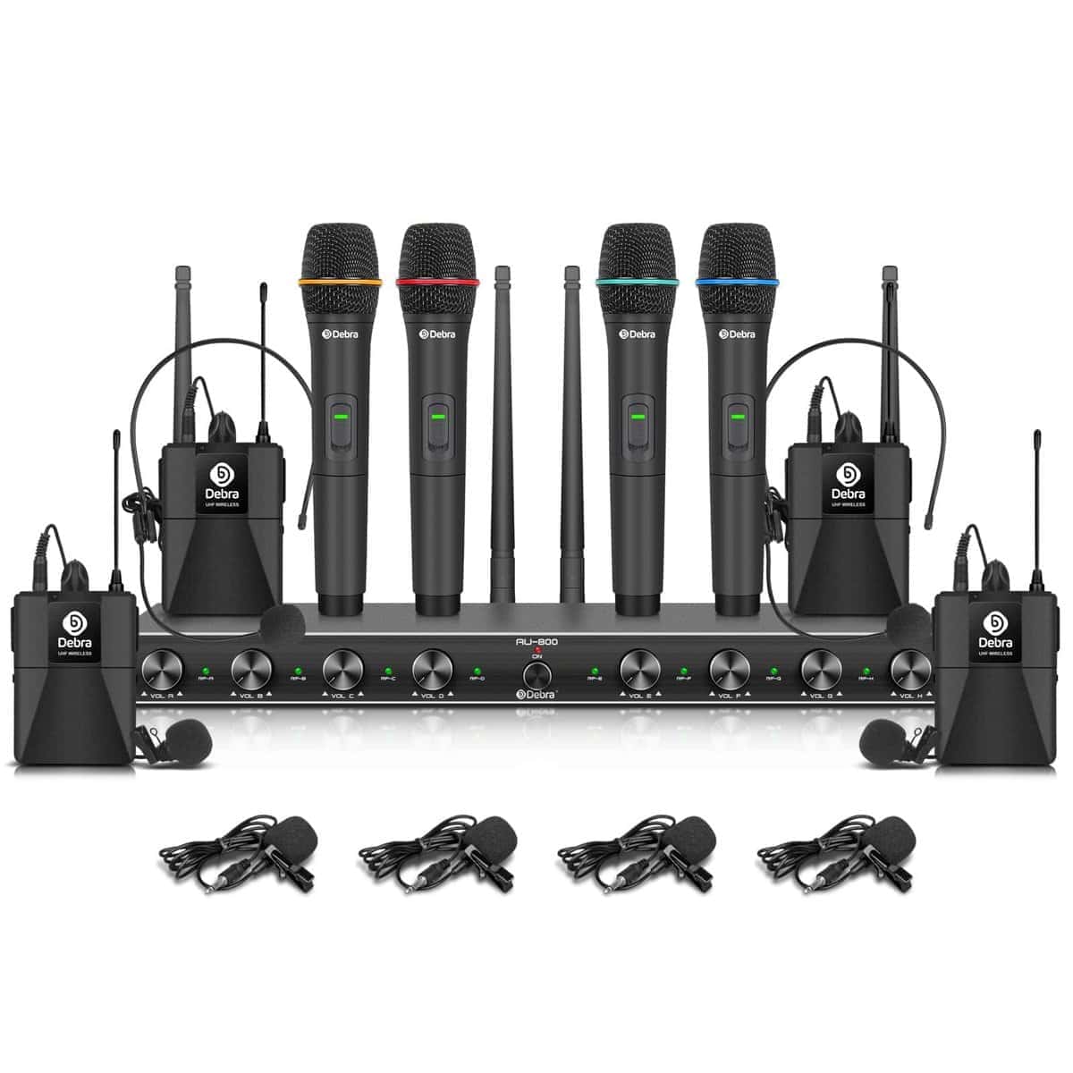 Sistema de micrófono inalámbrico Debra Audio AU800 Pro UHF