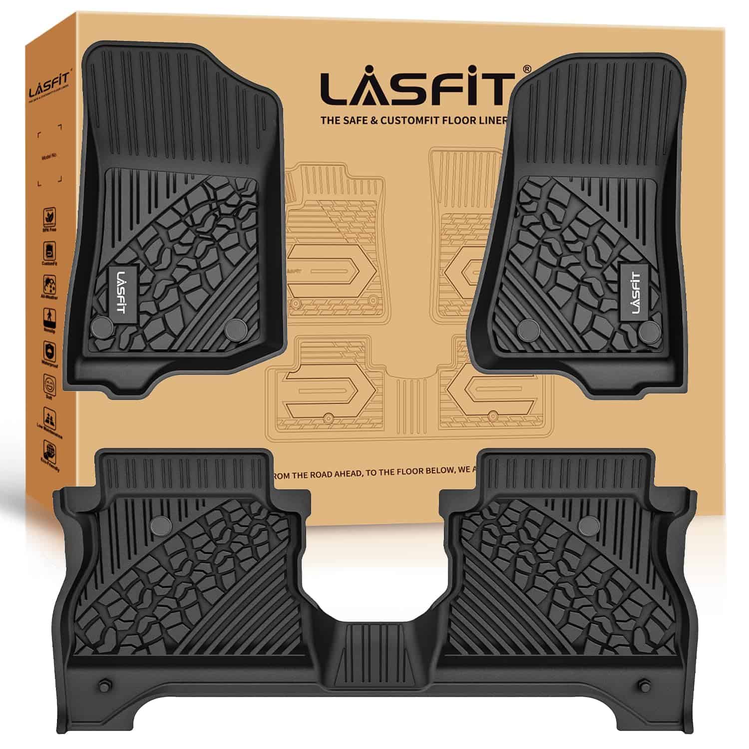 Tapetes para Piso LASFIT para Jeep Gladiator 2024 2023 2022