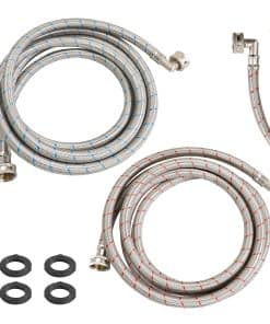 2 Pack 10 FT Mangueras de Lavadora de Acero Inoxidable con