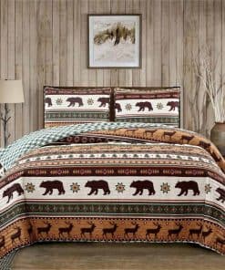 Juego de Edredón Reversible de 3 Piezas con Fundas |