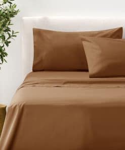 Juego de sábanas de 200TC 100% algodón percal de Nate Home