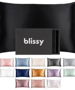 Funda de Almohada de Seda Blissy - 100% Seda -Negro