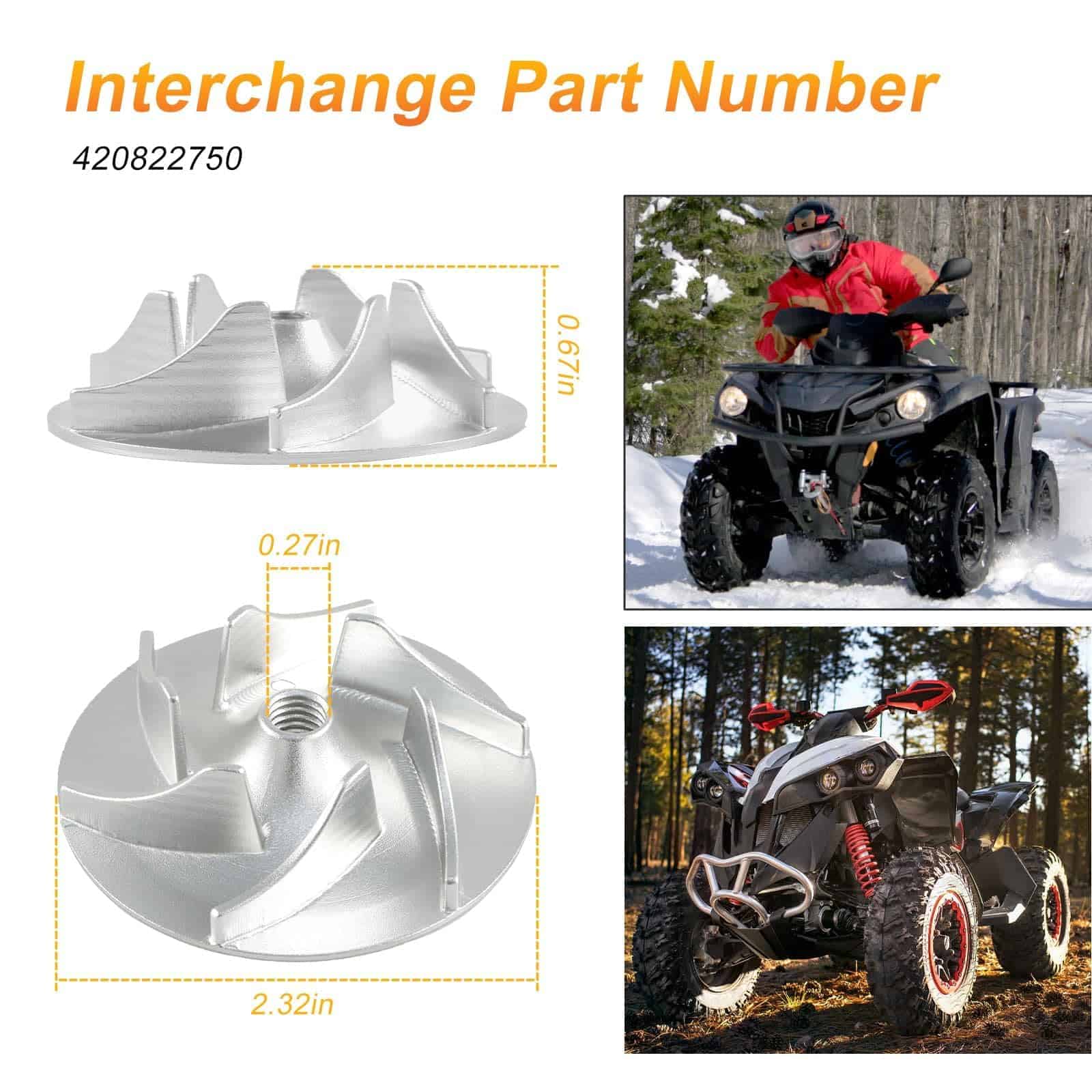 Impulsor mejorado de bomba de agua para Can-Am 2016-2020 - Imagen 5