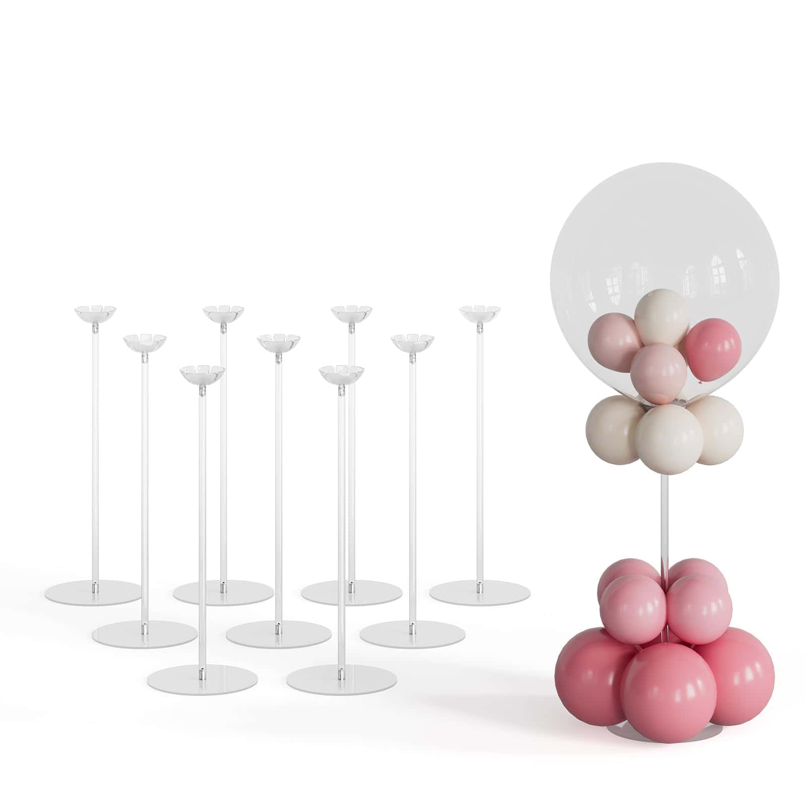 YALLOVE Kit de Soporte de Acrílico Transparente para Globos - Imagen 9