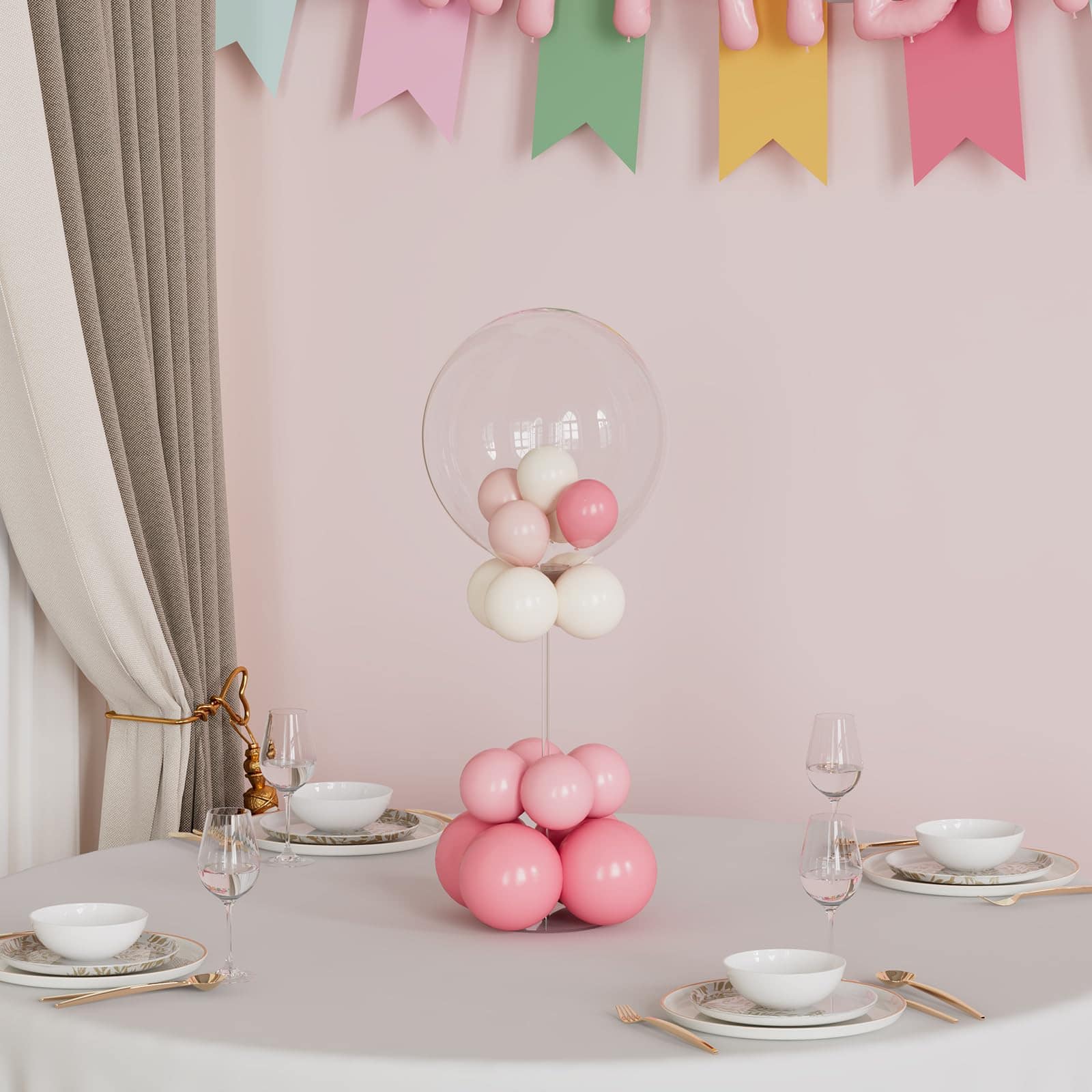YALLOVE Kit de Soporte de Acrílico Transparente para Globos - Imagen 7