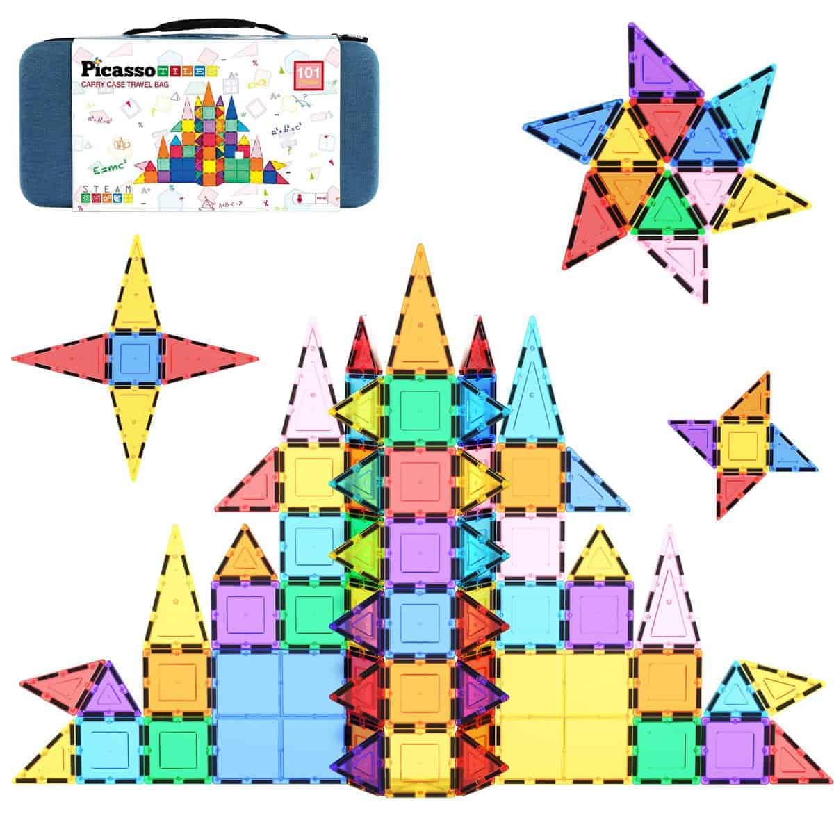 Juego de bloques magnéticos PicassoTiles 101 piezas +