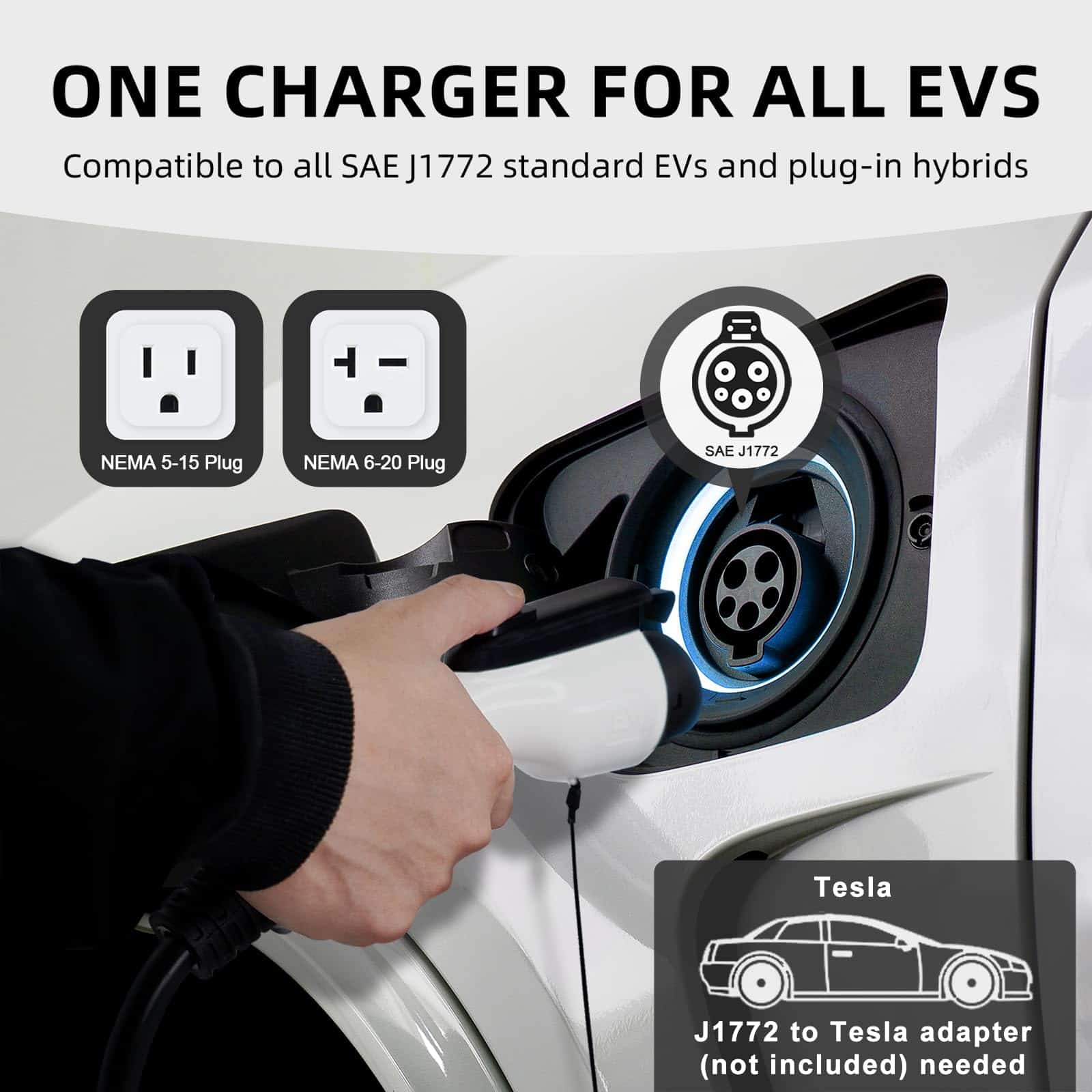 Cargador portátil Twobarrels Level 1-2, 16Amp 110-240V 26 - Imagen 5