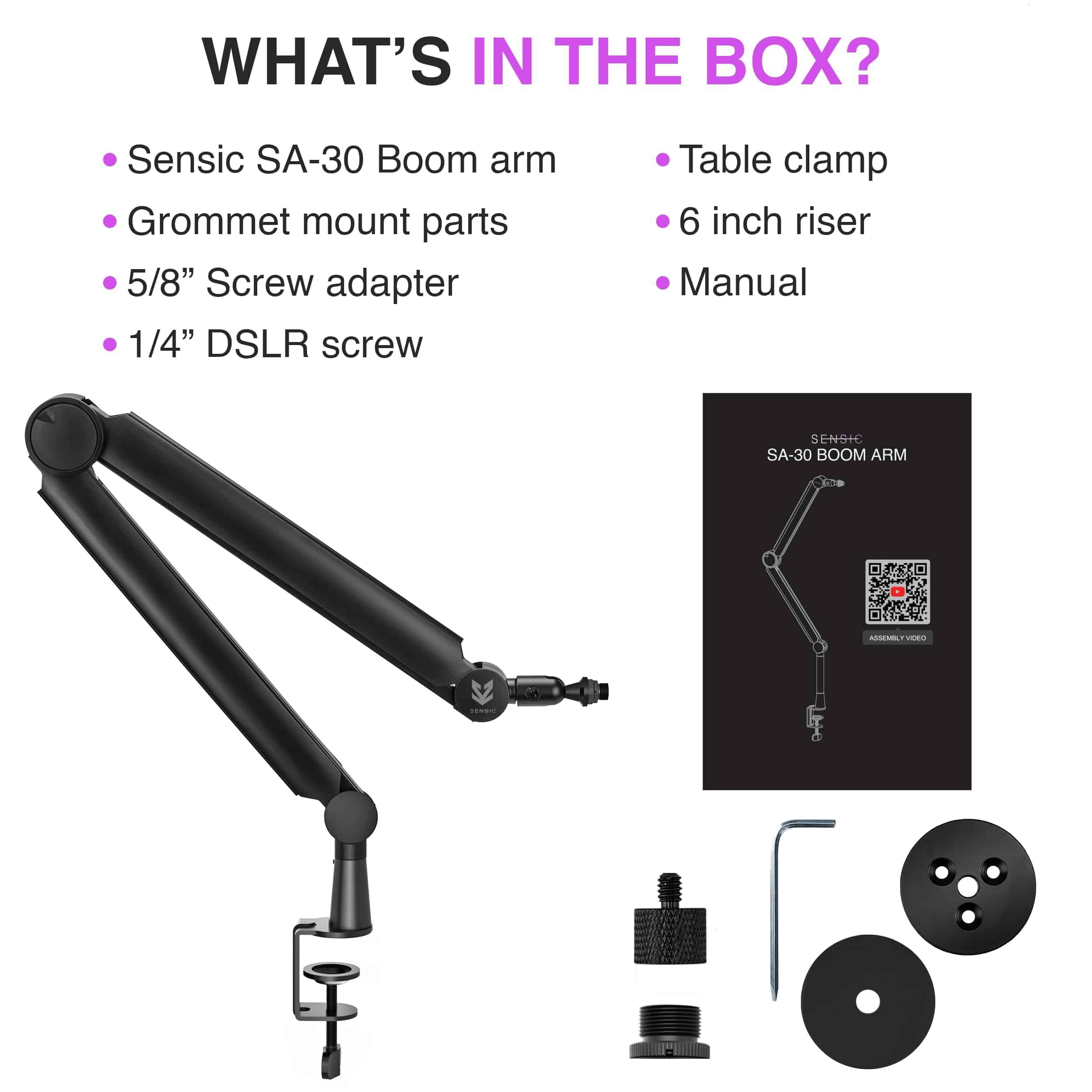 Brazo articulado para micrófono Sensic SA-30, soporte de - Imagen 9