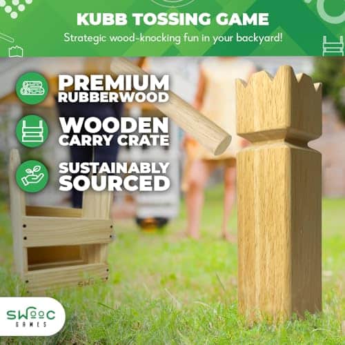 Juego de jardín Kubb de SWOOC Games - Set de ajedrez - Imagen 3