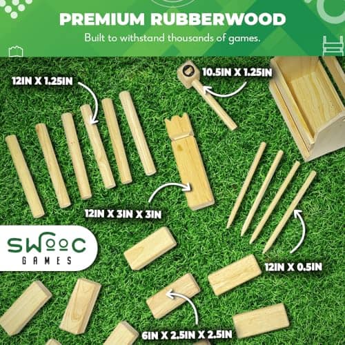 Juego de jardín Kubb de SWOOC Games - Set de ajedrez - Imagen 5