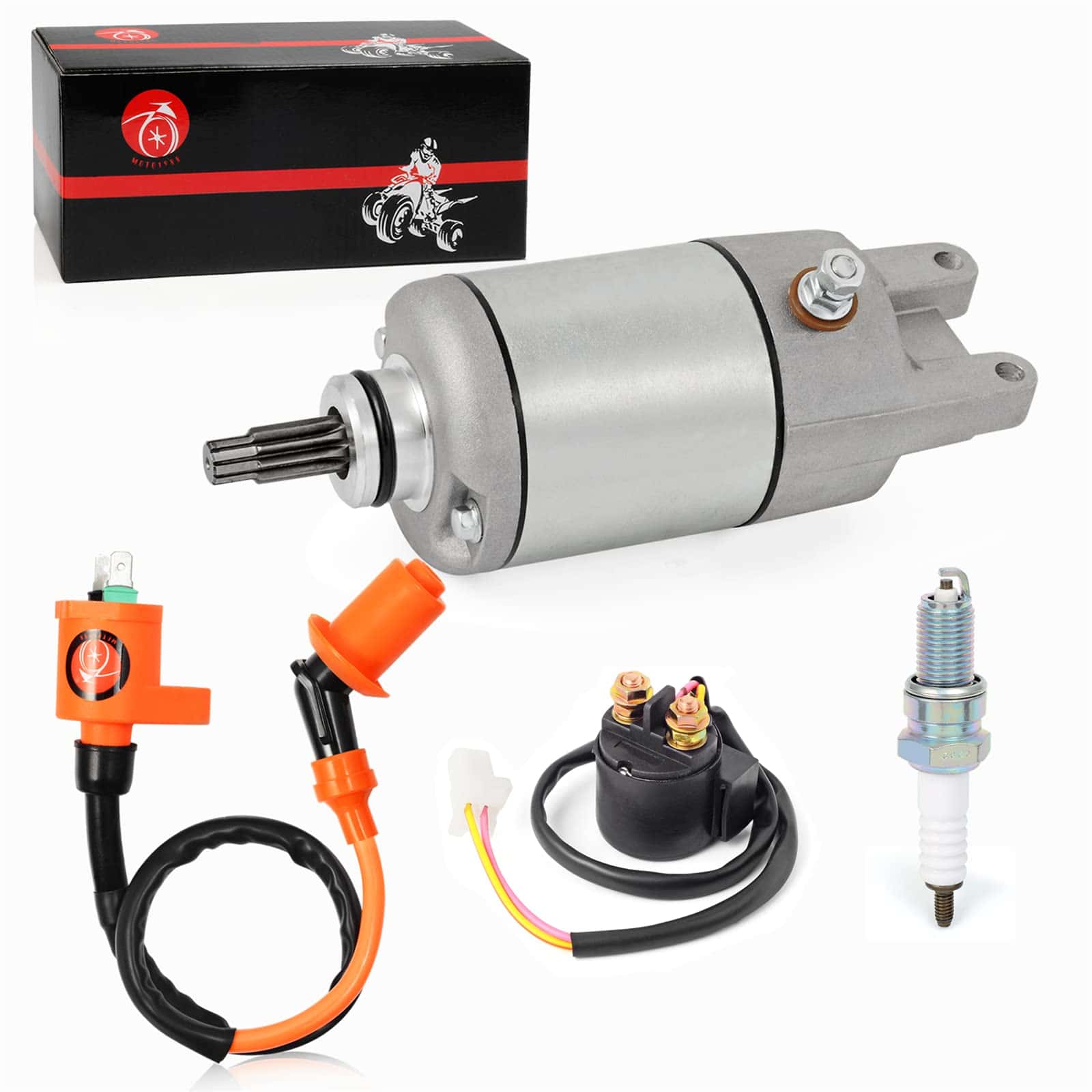 Motor de Arranque y Relé Bobina de Encendido Bujía para
