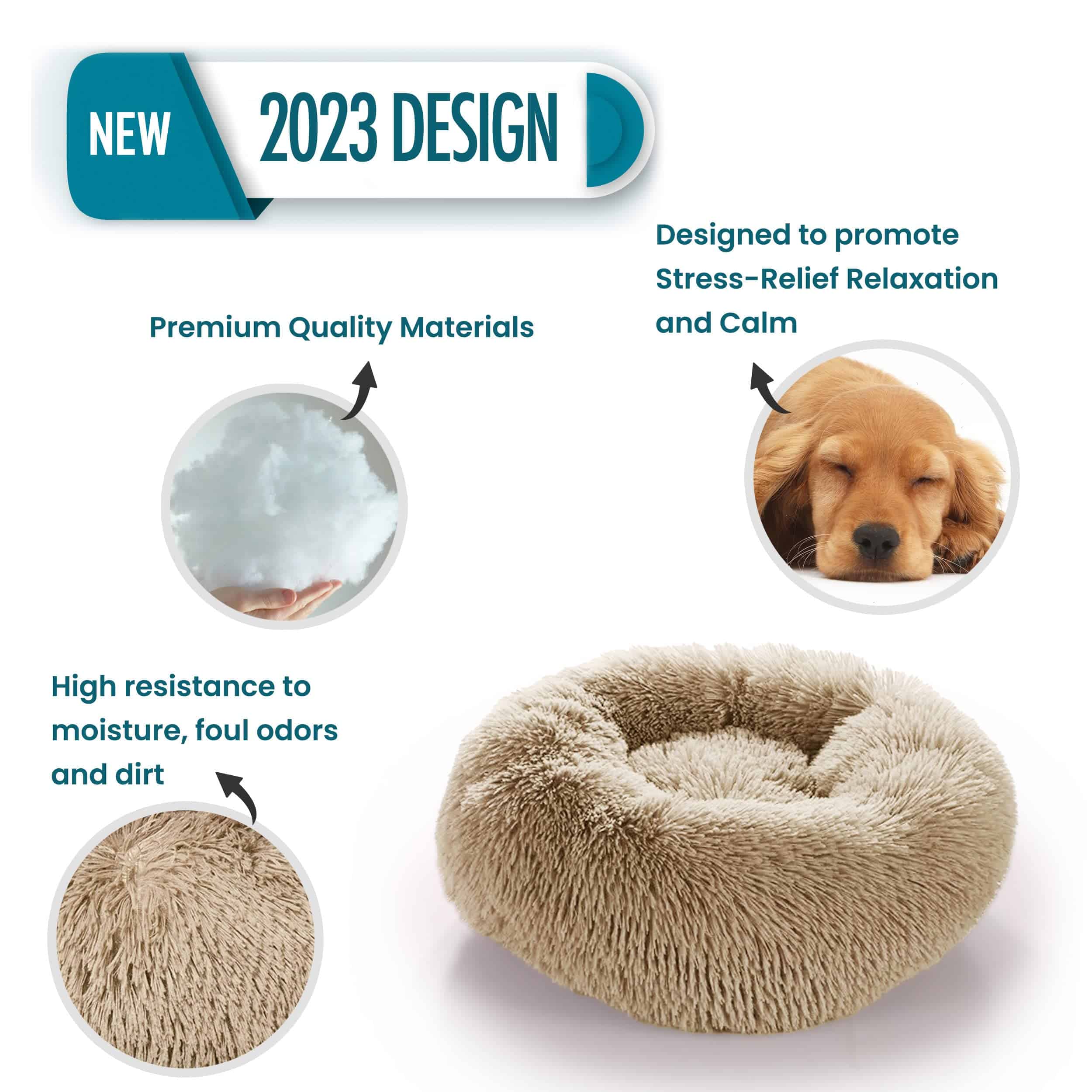 Cama relajante para perros Earthgenics - Cama esponjosa y - Imagen 3