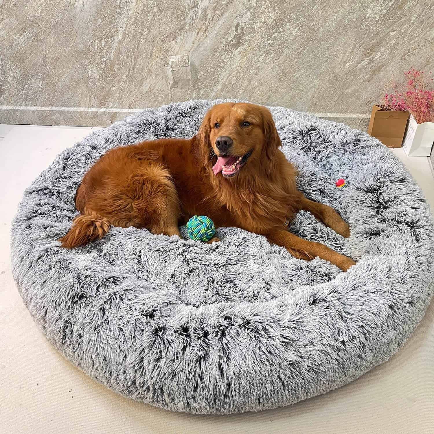 Cama relajante para perros Earthgenics - Cama esponjosa y - Imagen 6