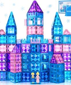 BENOKER 102pcs Frozen Castle Magnetic Tiles - Bloques de