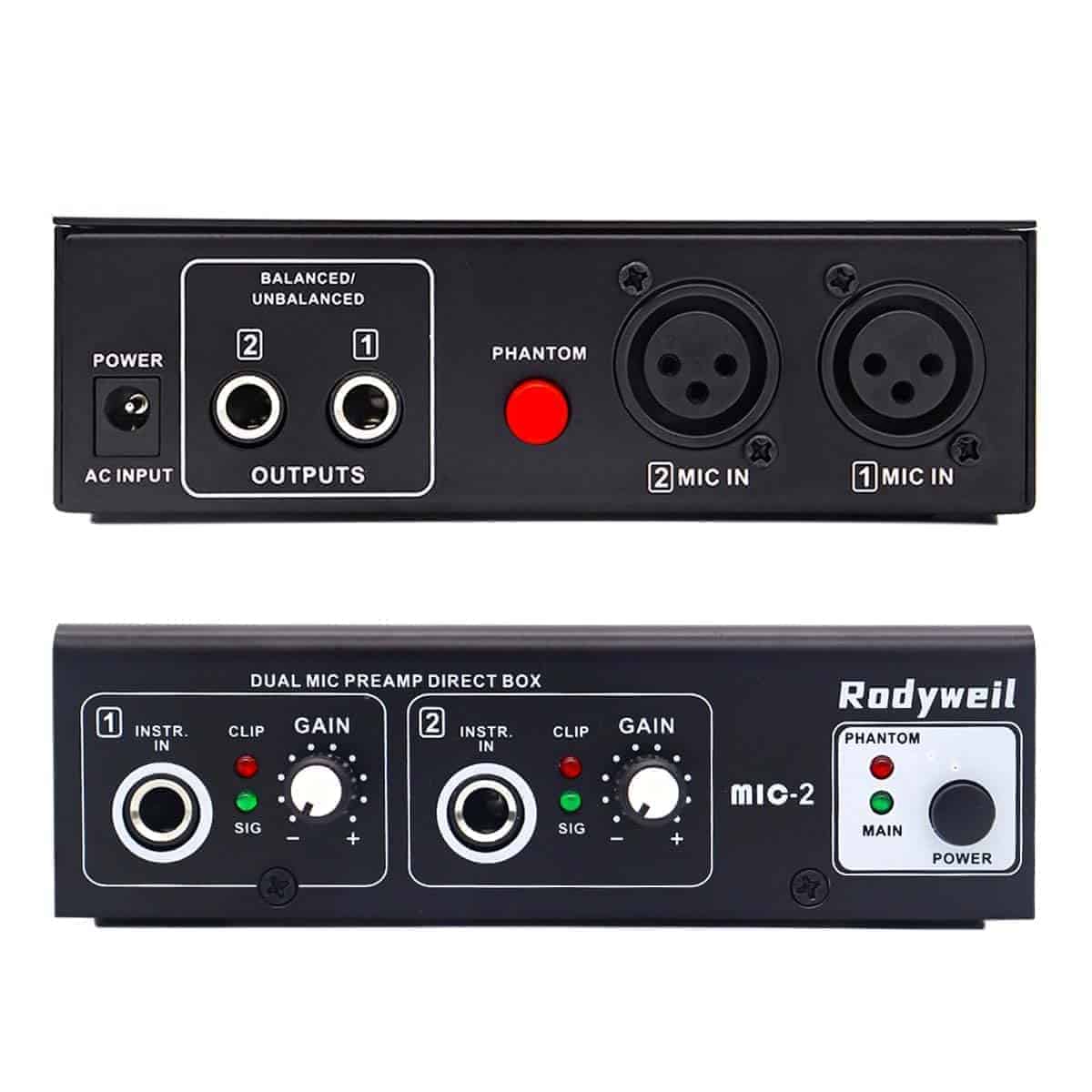 Rodyweil Preamp de Micrófono Booster de Micrófono 4