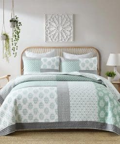 Juego de Colcha queen reversible de algodón KALOOLA en