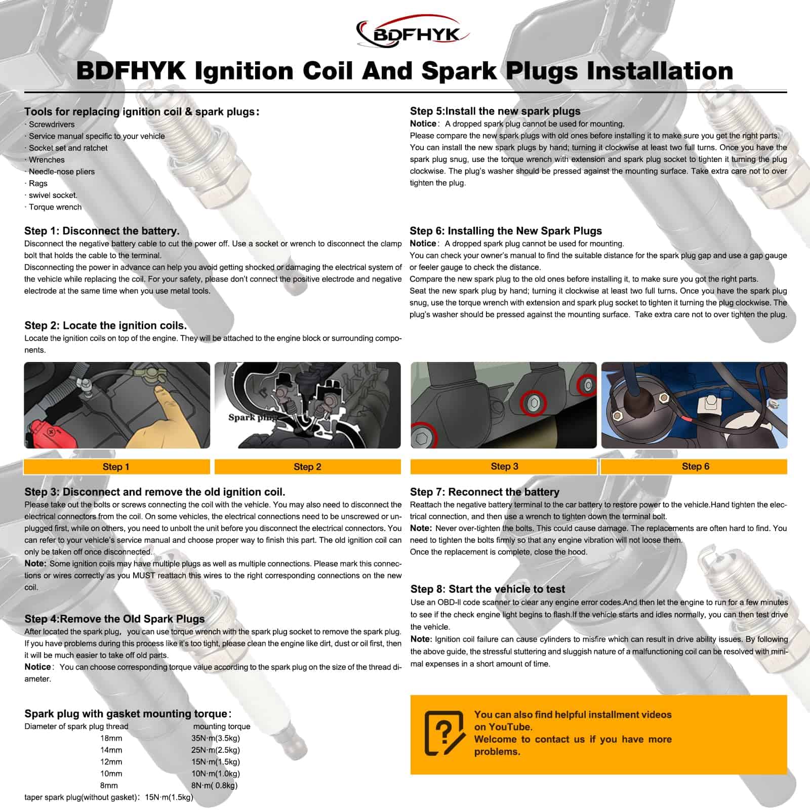 Bobina de encendido UF247 y bujías de iridio 4503 - Imagen 7