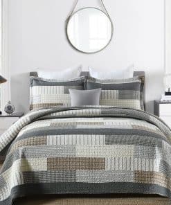 Colcha King Size PERHOM - 100% Algodón Estilo Rústico para