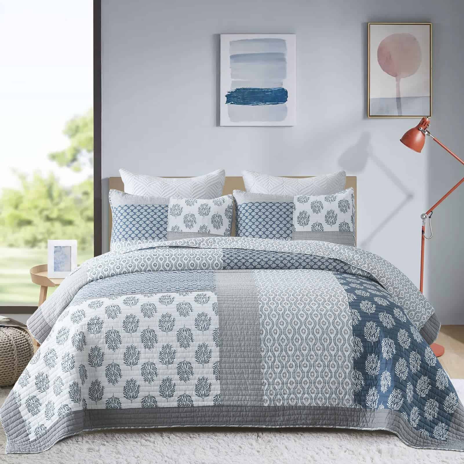 Colcha Queen Size Y-PLWOMEN, 100% algodón suave Queen