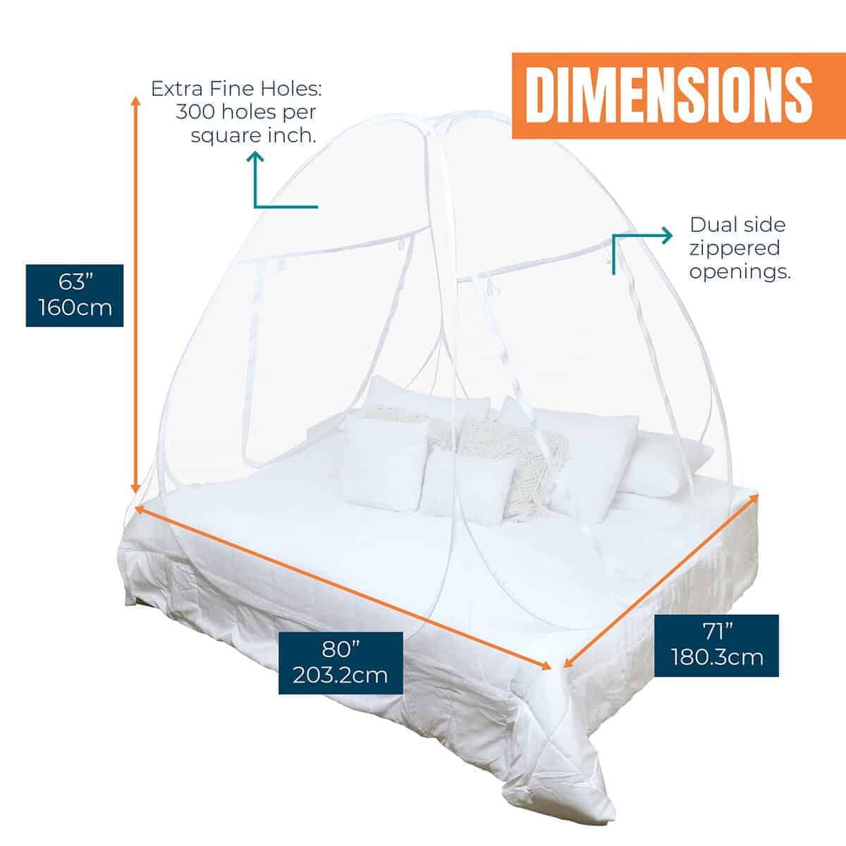 Mosquitera para Cama MEKKAPRO, Mosquitero Portátil - Imagen 3