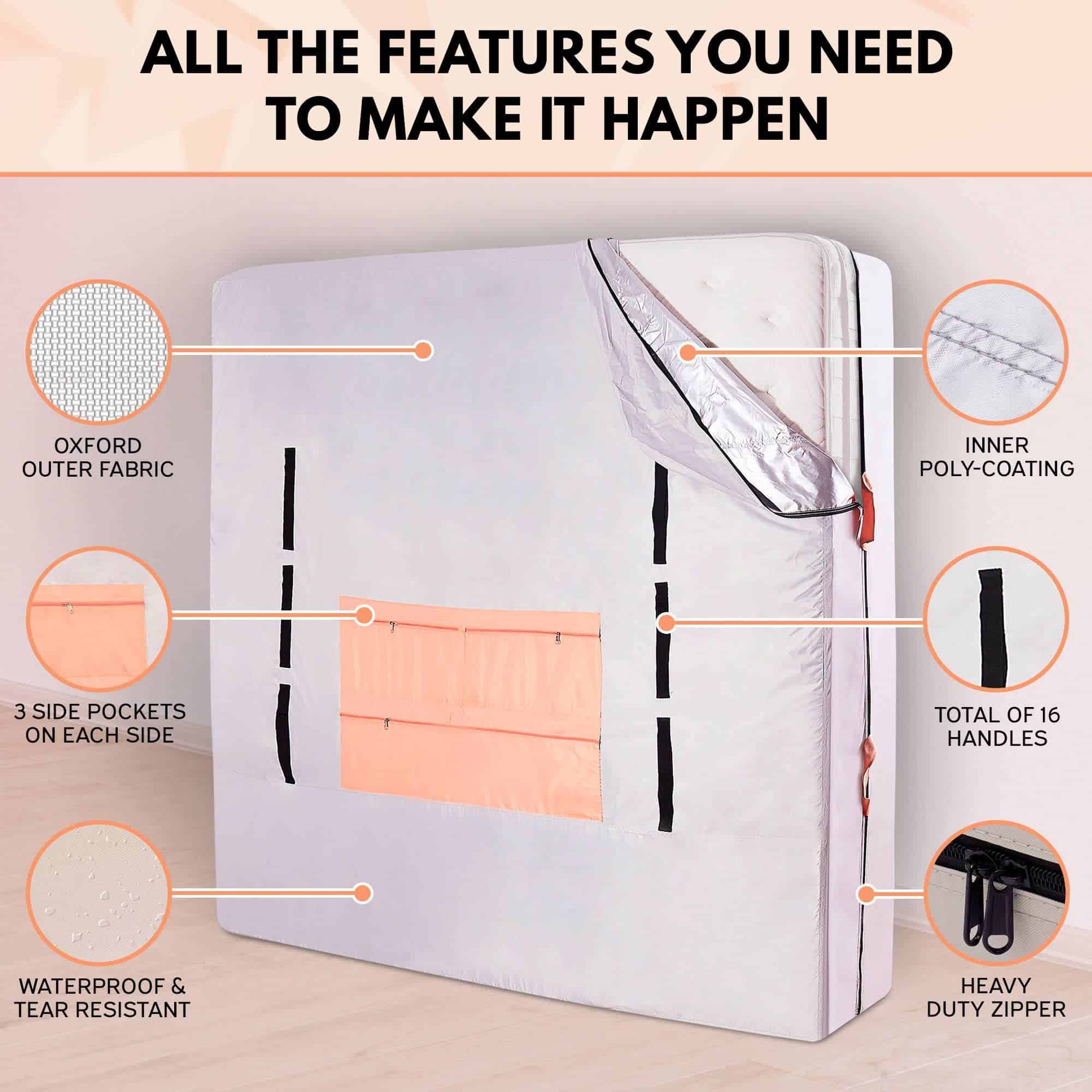 Bolsa de Colchón para Mudanzas, Funda de Colchón para - Imagen 4