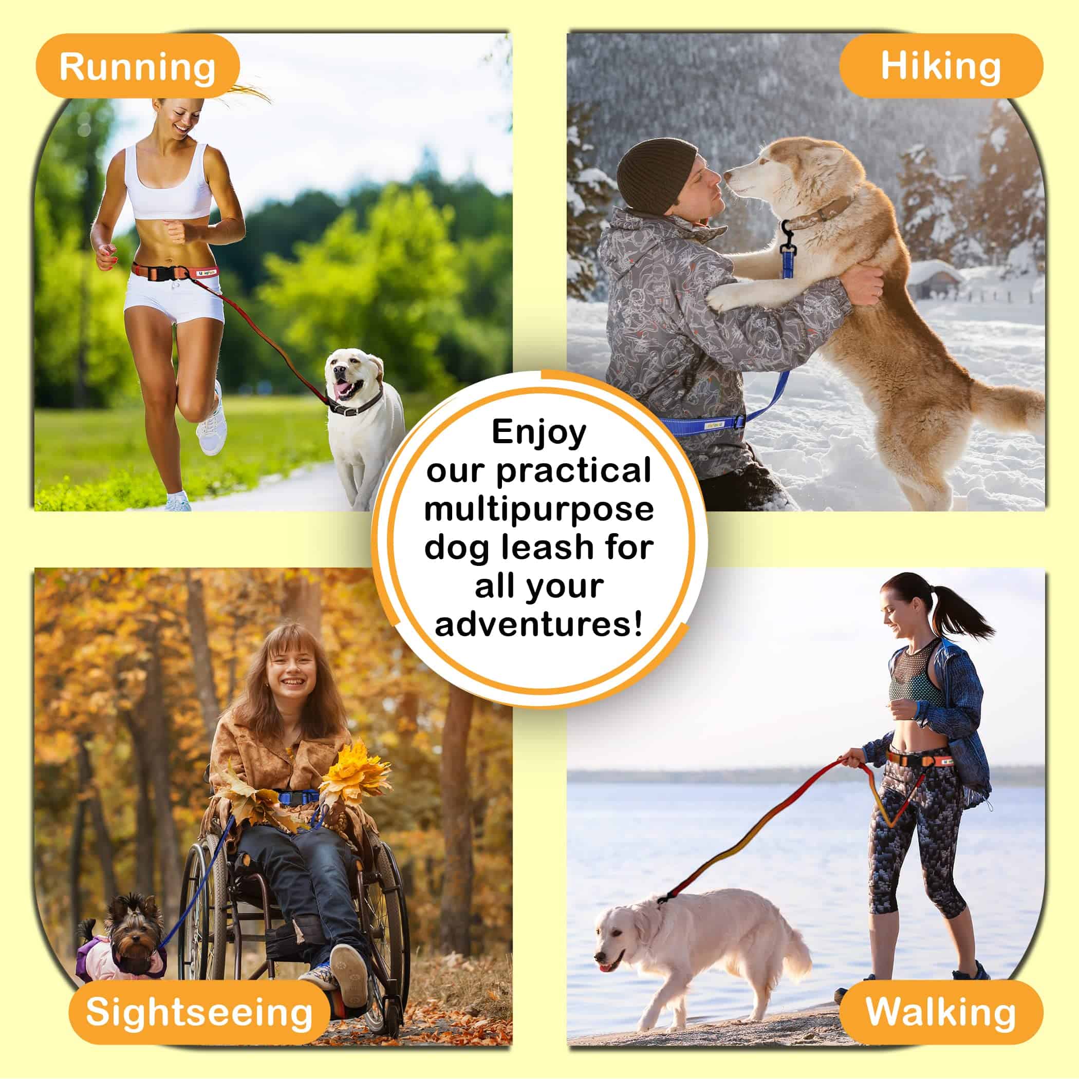 Correa manos libres UNIQPALS para perros pequeños a grandes - Imagen 3