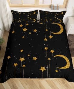 Funda nórdica Starry Sky, Juego de cama estrellas y luna